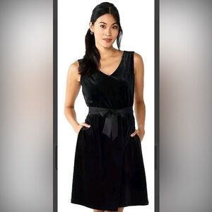 DRAPER JAMES RSVP Women’s Velvet Bow Back Dress Black Plus Size XXL, No Belt